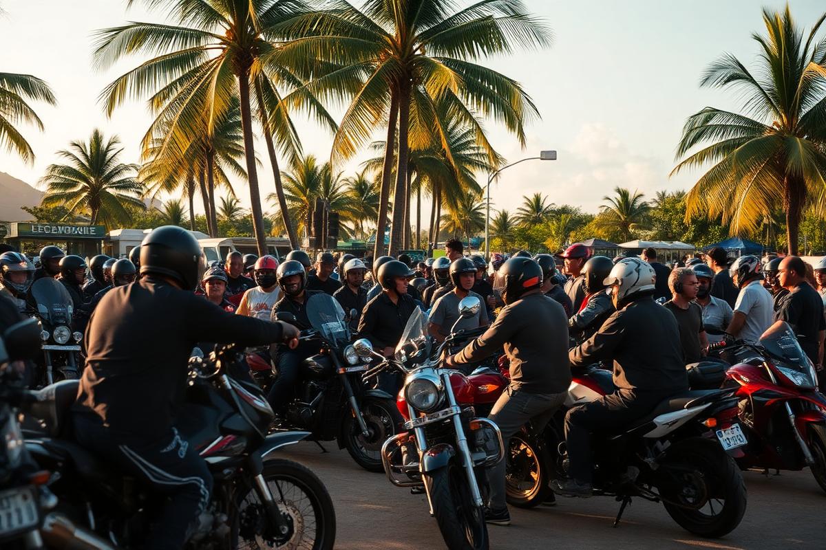 Rassemblement de motards affiliés à la FMF Polynésie française